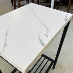 K2510-399 大理石風 アイアンサイドテーブル ラック 中古美品の画像