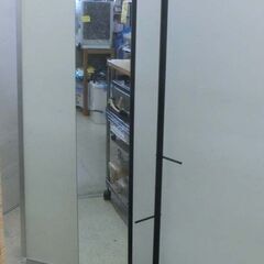 全身鏡 回転式 ミラー 姿見 ミラー付き回転ハンガー 黒 札幌市 西野店の画像