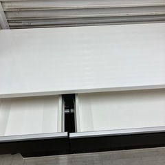 バーカウンターダークブラウン×ホワイト【トレファク堺福田店】の画像