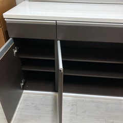 バーカウンターダークブラウン×ホワイト【トレファク堺福田店】の画像