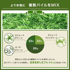未使用/新品　屋内屋外　［1×10m］防炎認定 人工芝 毛足35mm ロール式 高耐久 防炎 耐UV加工 　屋内屋外の画像