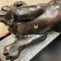 玉獅子 唐獅子/金属/狛犬 置物 縁起物の画像