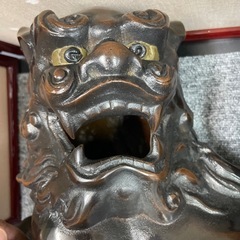 玉獅子 唐獅子/金属/狛犬 置物 縁起物の画像