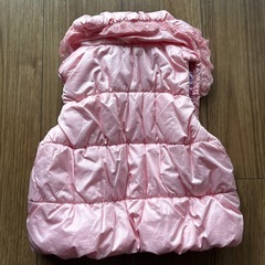 マザウェイズ 中綿ベスト 80 12-16ヶ月　ピンク　ベスト　秋の画像