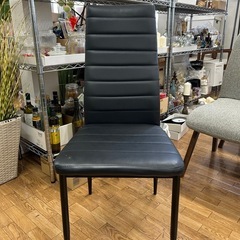 スチール脚のブラックチェア（未使用品）の画像