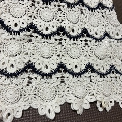 美品✨クロシェ編レース✨レディース✨トップス✨半袖✨イーハイフンワールドギャラリーの画像