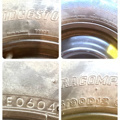 軽自動車用 T105/90D12 80M FALKENタイヤ 応急タイヤ(スペアタイヤ / テンパータイヤ) 12㌅ × 3.00B × 4穴 軽バン　軽トラックの画像