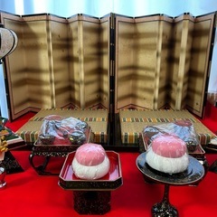 お雛様の、お雛様以外のお飾りの画像