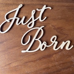 月齢フォト　マンスリーフォト　木製の画像