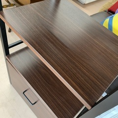 美原店 YAMAZEN ストッカー付き レンジラック LRW-55 ブラウン 山善　レンジ台の画像