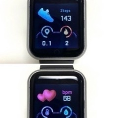 smart bracelet 多機能　シルバーブラックの画像