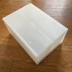 無印良品　MUJI ポリプロピレン　小物収納ケース　大　引出２個 約幅２６×奥行３７×高１７．５ｃｍの画像