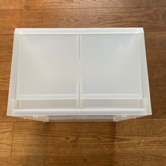 無印良品　MUJI ポリプロピレン　小物収納ケース　大　引出２個 約幅２６×奥行３７×高１７．５ｃｍの画像