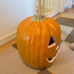 ハロウィン ジャック・オー・ランタン 置物（約22×22×28cm／約500g）の画像