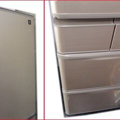 【￥64000-】シャープ 412L 2021年製 どっちもドア 自動製氷 ノンフロン冷凍冷蔵庫 SJ-W413G-Tの画像