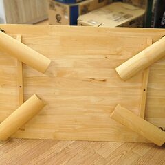 木製 折りたたみテーブル 幅90×奥行60×高さ32cm ナチュラル 机 作業台 折り畳み 折畳み 札幌市 清田区 平岡の画像