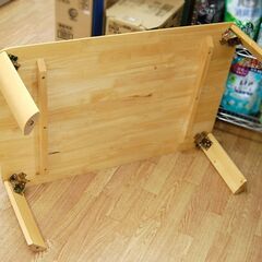 木製 折りたたみテーブル 幅90×奥行60×高さ32cm ナチュラル 机 作業台 折り畳み 折畳み 札幌市 清田区 平岡の画像