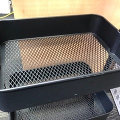 ◆早い方優先!! キャスター付きスチールワゴン　ブラックの画像