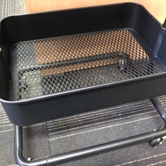 ◆早い方優先!! キャスター付きスチールワゴン　ブラックの画像