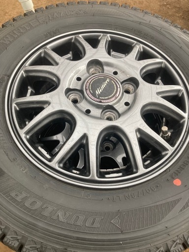 145/80r12スタッドレスホイール付き4本セット