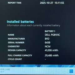 ★第11世代i5★メモリ16GB テンキー付き 15.6インチ DELL F91の画像