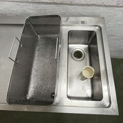 ダスト槽付き 水切り 作業台 厨房 厨房機器 店舗 店舗用品 飲食店 キッチン W1000×D620×H850 A0750YGの画像