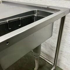 ダスト槽付き 水切り 作業台 厨房 厨房機器 店舗 店舗用品 飲食店 キッチン W1000×D620×H850 A0750YGの画像