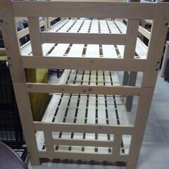 大人気! 木製 2段ベッド シングルサイズ×2 ナチュラル 高さ144cm ハシゴ付き 子供部屋 二段ベッド ベッド 札幌市東区 新道東店の画像