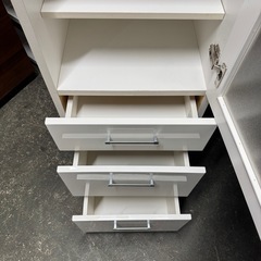 A1740🌟激安‼️ホワイトニトリ　キャビネット　スリムボード　スキマ収納　幅43cm　洗面所収納　収納ラック🌟の画像