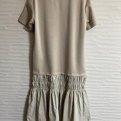 オシャレな異素材ワンピースの画像