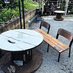 ケーブルドラム 木製 φ600×高さ400 DIY・テーブル・ガーデンインテリアの画像