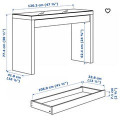 【お話中】11/2まで 【訳あり】IKEAドレッサー マルムの画像