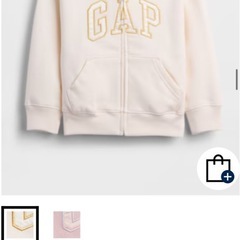 GAP ジップアップパーカー 12-18ヶ月 クリーム・ベージュの画像