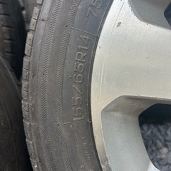 軽バン カスタム　スズキ ワゴンR 純正ホイール 14インチ 4本セット 155/65R14 タイヤ付き　スタッドレス　4.5J　ハイゼット　エブリーの画像