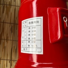 陶器のポスト貯金箱　30cmの画像