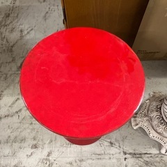ロ2510-644 情熱の紅いガラスチェア　ビンテージ　キズ汚れ有りの画像