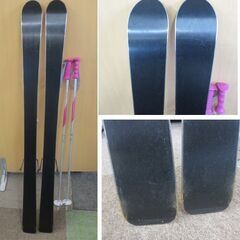 130㎝ SWALLOW ジュニアスキー Re：fine Jr. 3点セット 205ー301mm スキー板 ビンディング ポール95㎝ ピンク 札幌 北20条店の画像