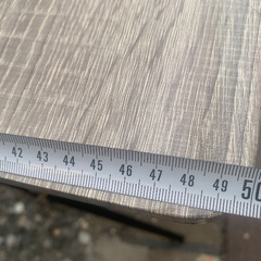 美品 ドウシシャ パーソナルデスク ボルカ90W VOL9085-PA◆ 木目調 配線穴あり 900×500×840の画像