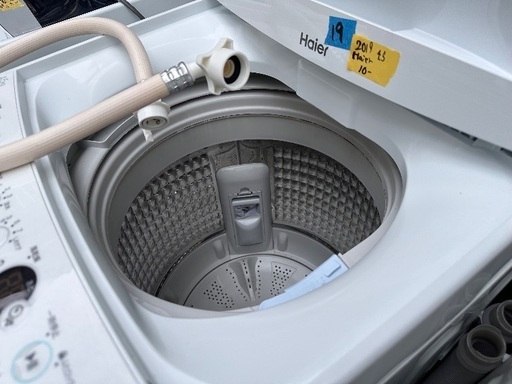 ?洗濯機番号34 Haier 2019年製 4.5kg 大阪府内全域配達無料 設置動作確認込み 保管場所での引取は値引きします