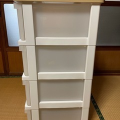 4段収納ケース(木板付)の画像