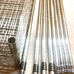 スチール棚/棚×6段/軸棒×8本　固定具欠品の為、格安販売の画像