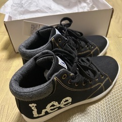 Lee ブラック スニーカー 23.0cmの画像