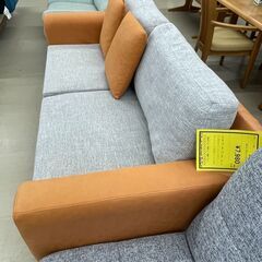 【ジャングルジャングル滋賀草津店】ジモティ来店特価‼ ソファー オレンジ×グレー J-251078の画像