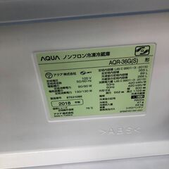 【ジャングルジャングルサカイ石津店】AQUA　アクア 　冷蔵庫　AQR-36G　2018年式　4ドア・まん中2段フリーザー　堺市 西区 東区 北区 南区 堺区 石津の画像