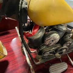 H2510-648 金属製バイク模型 レトロ アンティーク調 中古の画像