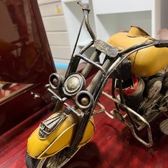 H2510-648 金属製バイク模型 レトロ アンティーク調 中古の画像