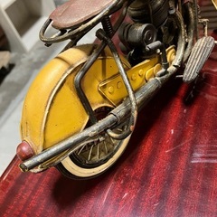 H2510-648 金属製バイク模型 レトロ アンティーク調 中古の画像