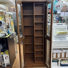 ☆ドリーム荒牧店☆ジモティー割引有☆【クリーニング済み】2枚扉収納棚の画像