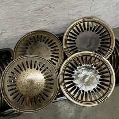 ロストル 12枚 セット まとめ まとめ売り 業務用 焼肉プレート 鉄板 網焼き グリルプレート 飲食 丸型 ② A0753YGの画像