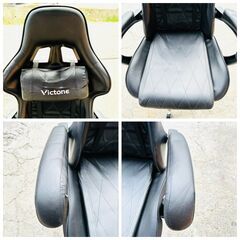 【‼️✨大幅値下げ✨‼️】Victone ゲーミングチェア✨リクライニング＆オットマン付き✨簡易清掃・現状品‼️の画像